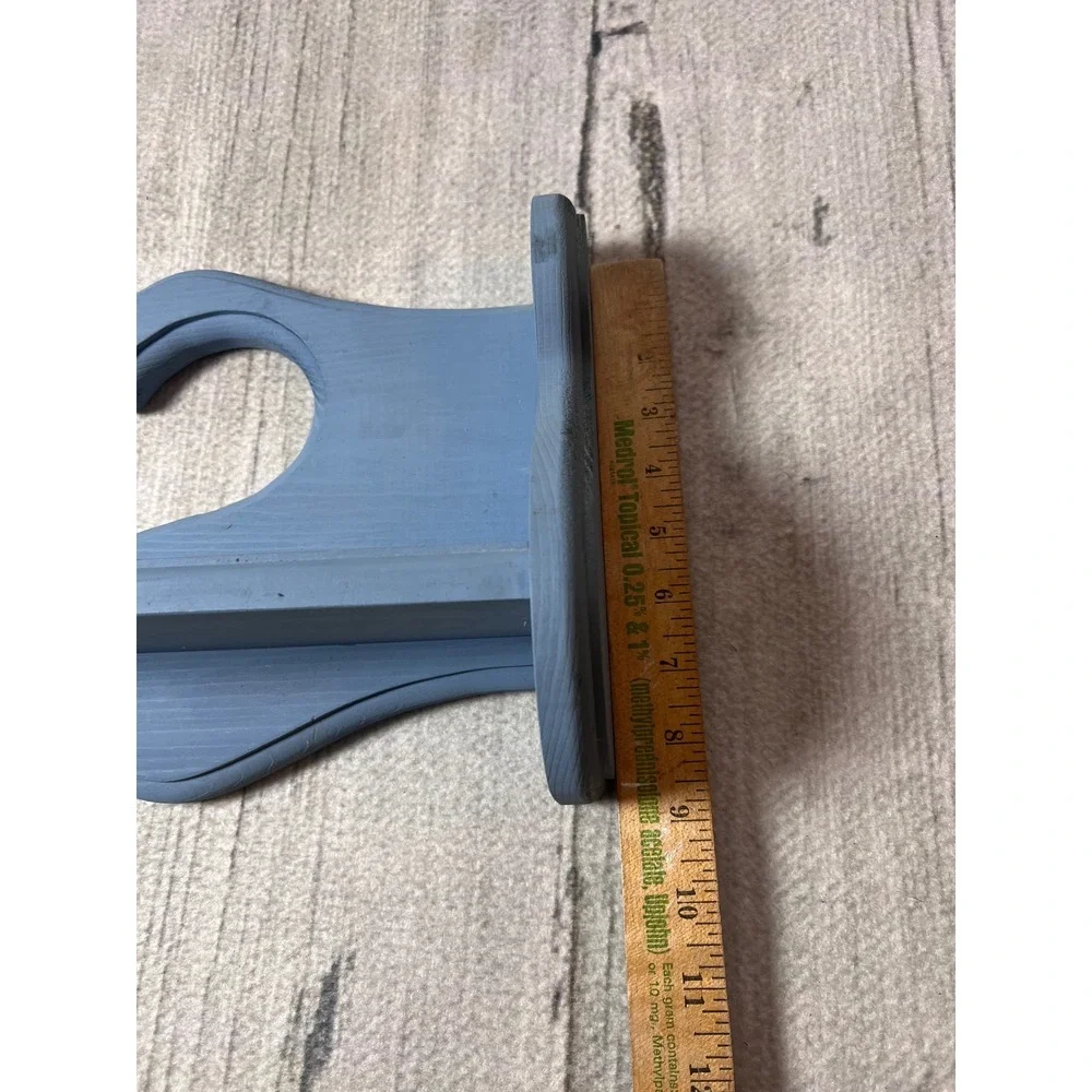 Vintage Style Heart Cutout‎ Wall Shelf Blue Cottagecore Farmhouse